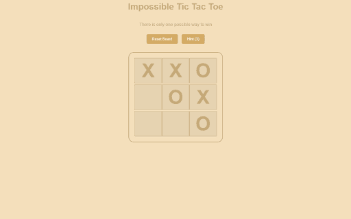 Unbeatable Tic Tac Toe