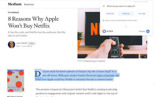 Kora Web Knowledge Capture
