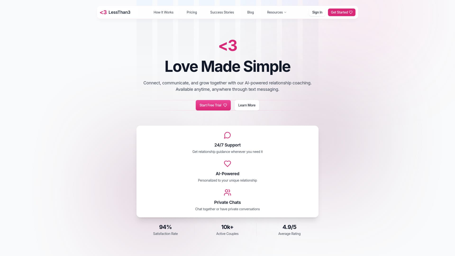 Lessthan3 AI Relationship Counseling