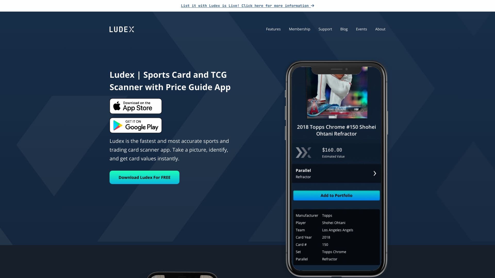 Ludex | Sports Card And Tcg Scanner With Price Guide App