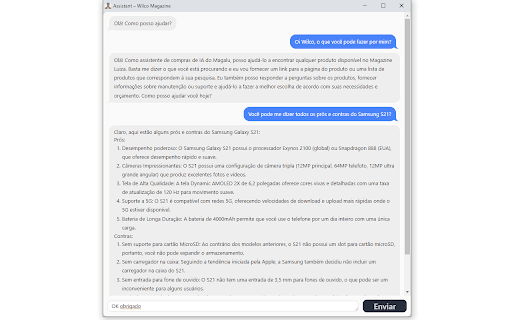 Magazine LuizaのAIアシスタント Wilco