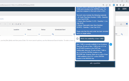 Maximo OpenAI Chat Extension