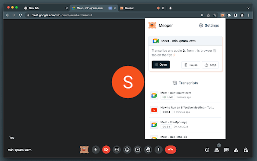Meeper - Transcribe & Summarize Meets