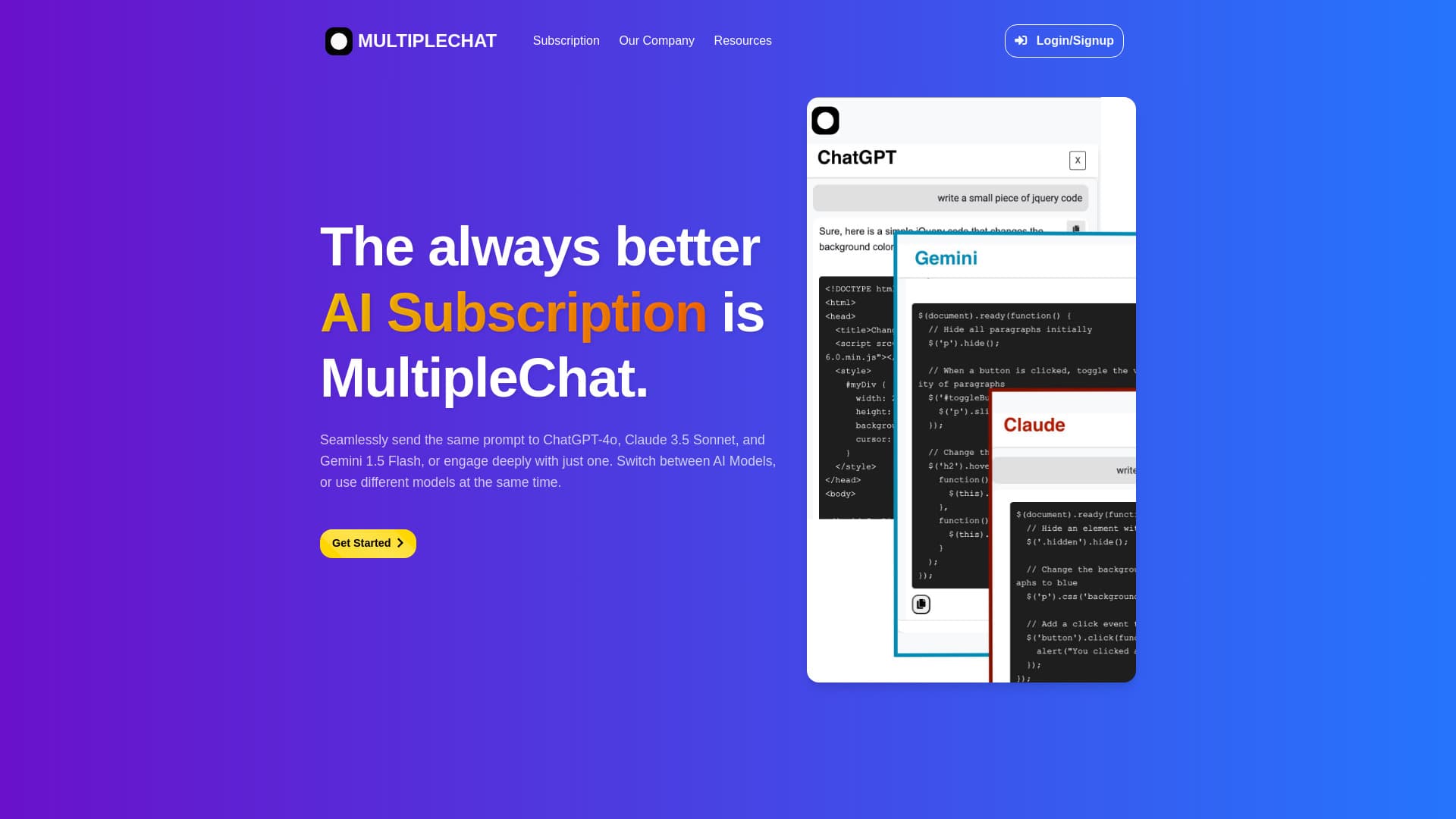 Multiplechat - Comparar Respostas de IA