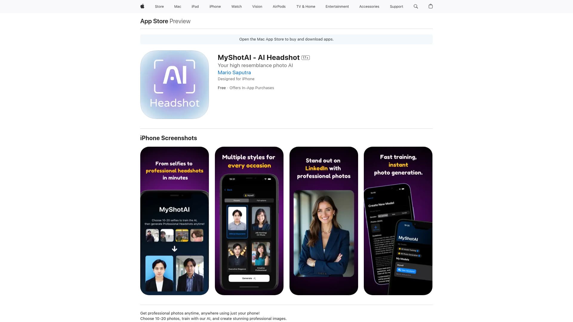 Myshotai - AI Headshot