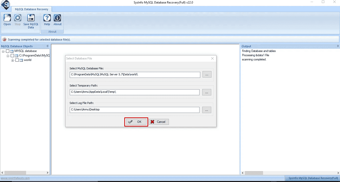 MySQL Database Recovery