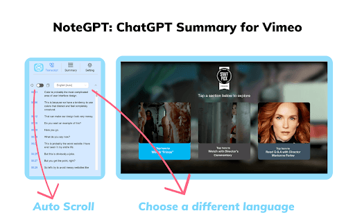 Notegpt: Chatgpt Summary For Vimeo