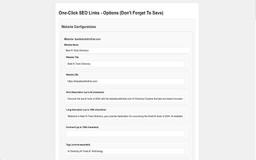 One-click Seo Links