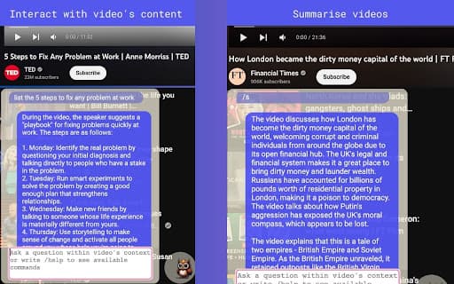 Interact with YouTube videos through AI