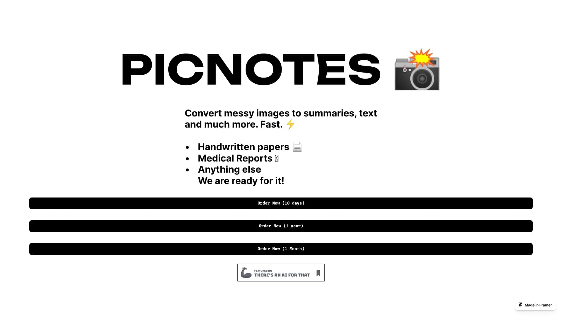 Picnotes