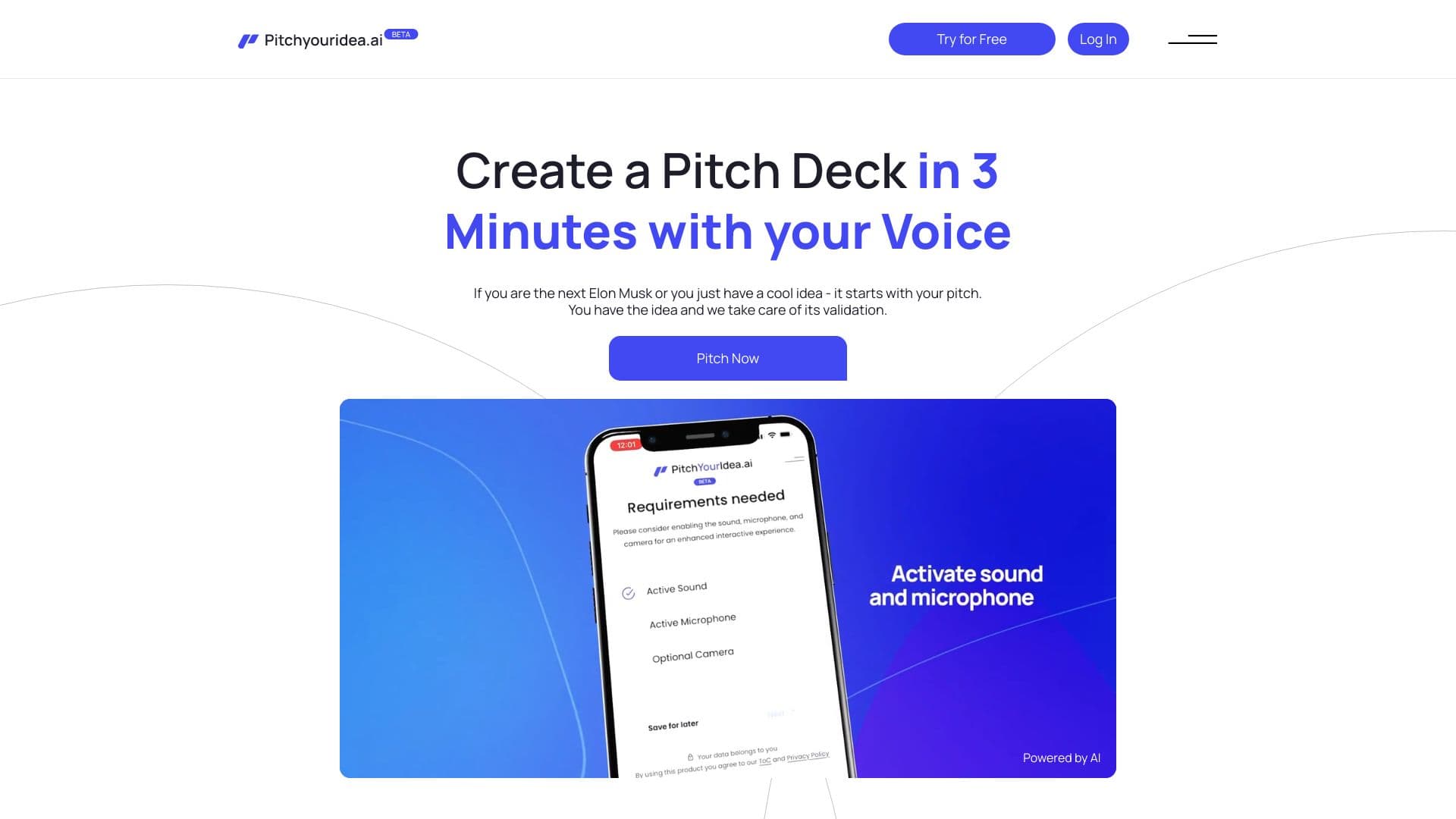 Pitchyouridea AI