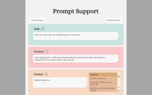 Prompt Support