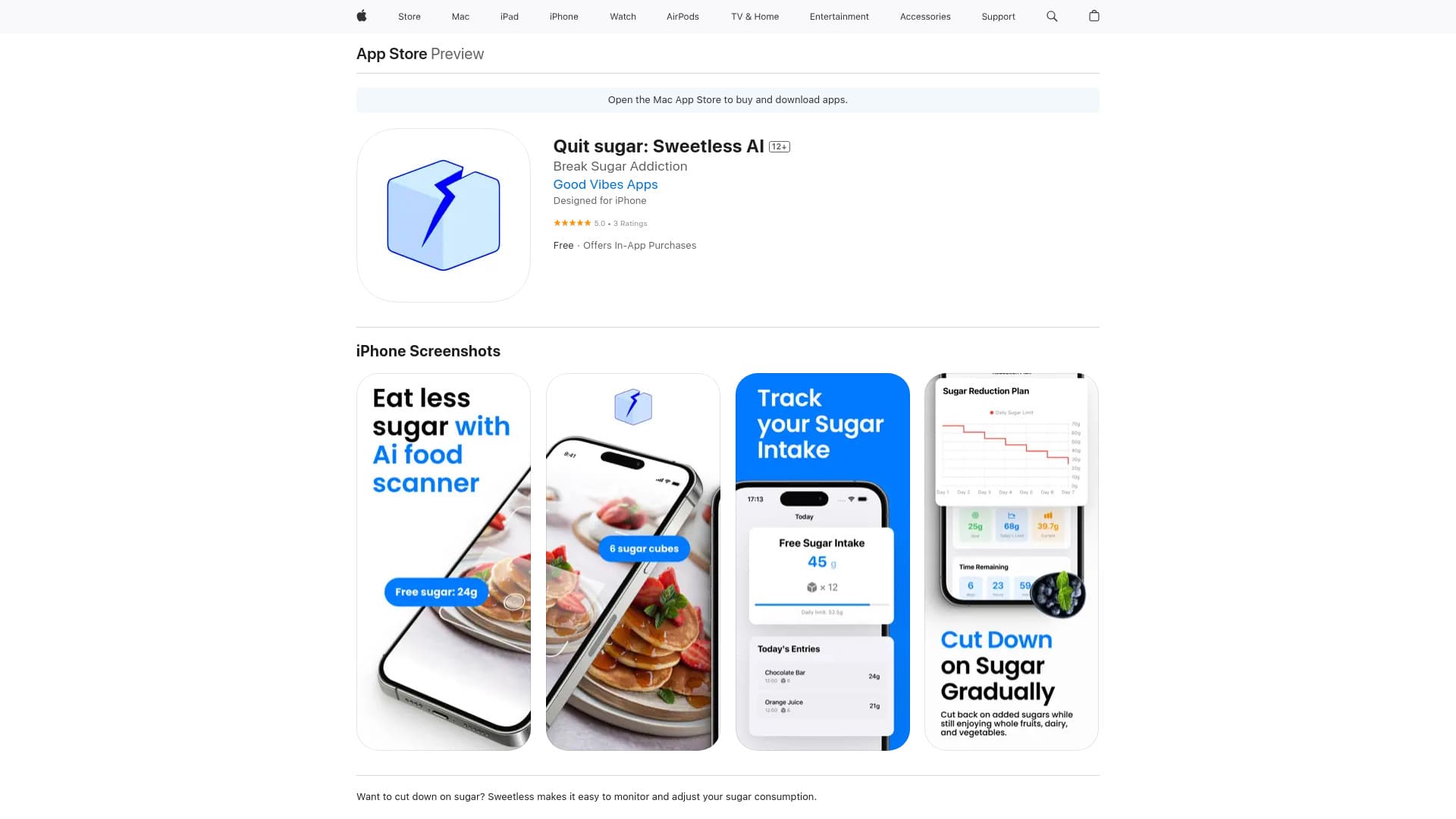 Quit Sugar: Sweetless AI