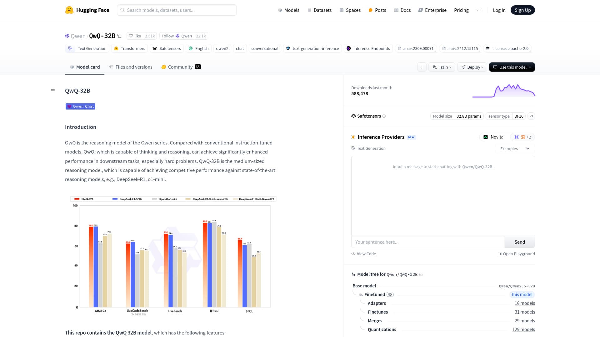 Hugging Face - Qwen/QwQ-32B