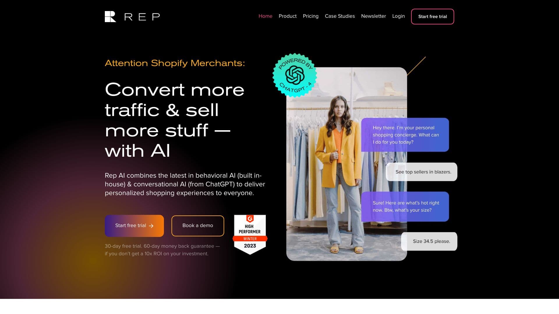 Rep AI: Sales Concierge For Ecommerce
