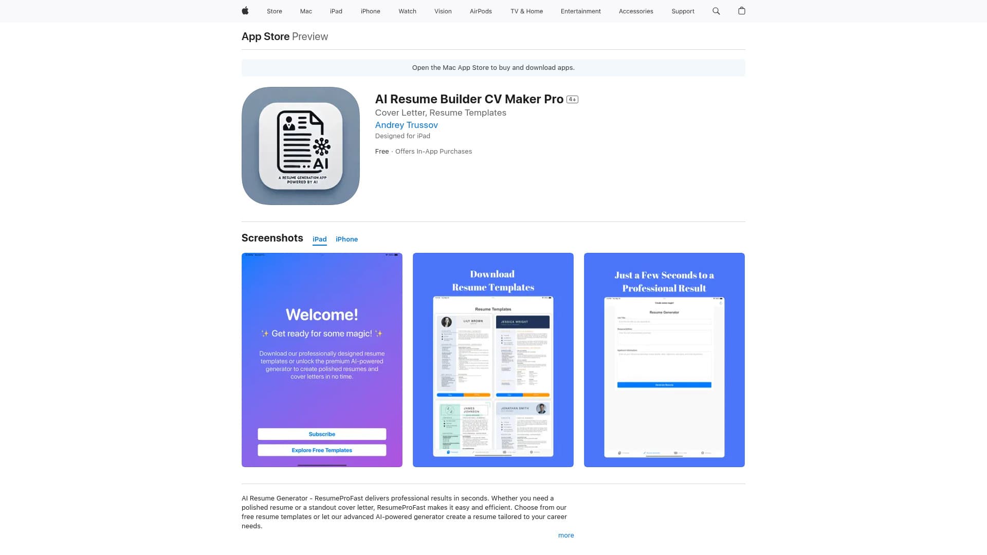 Lebenslauf KI-Generator