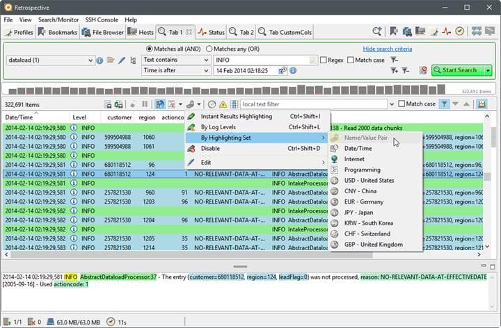 Retrospective Log Analyzer