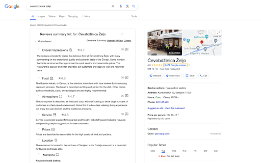 KI-gestützter Google-Bewertungen-Zusammenfasser