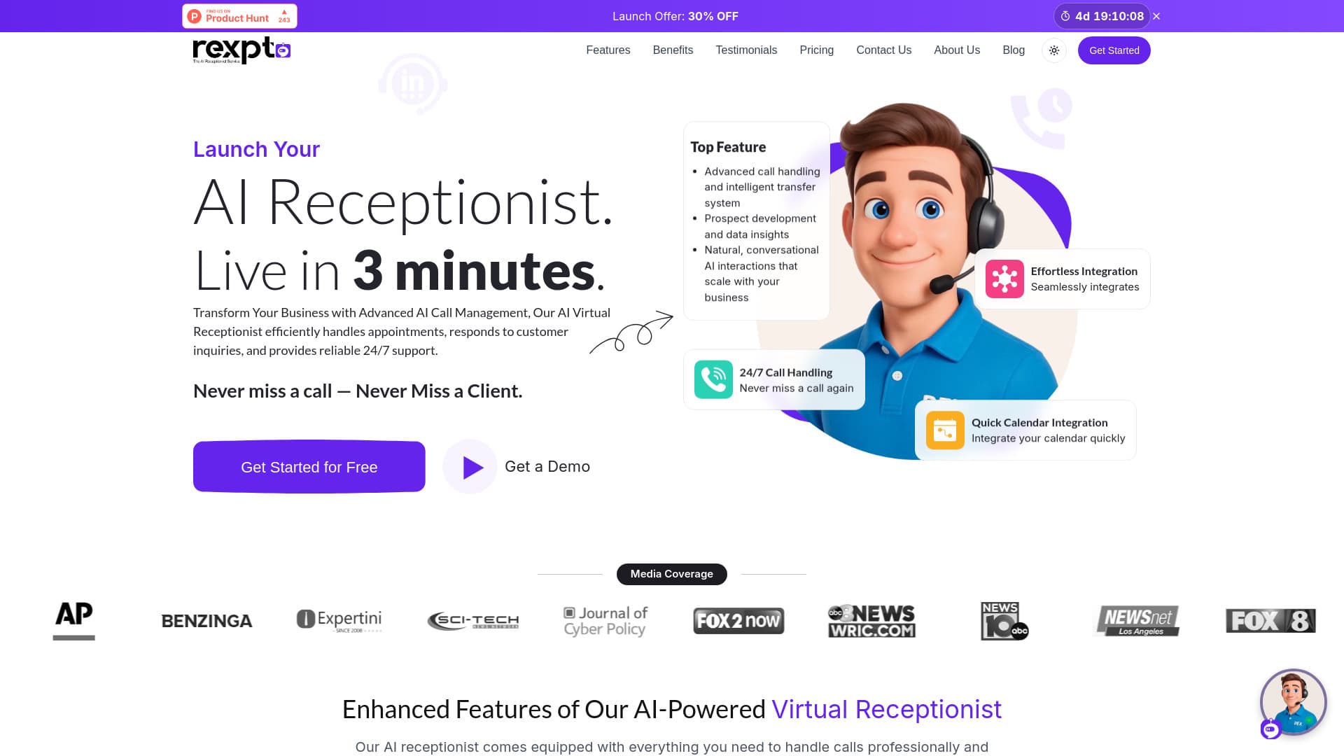 Rexpt - AI Receptionist Service