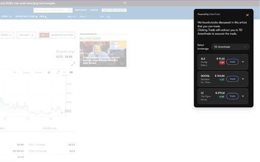 Plugin Navigateur Sabertrade