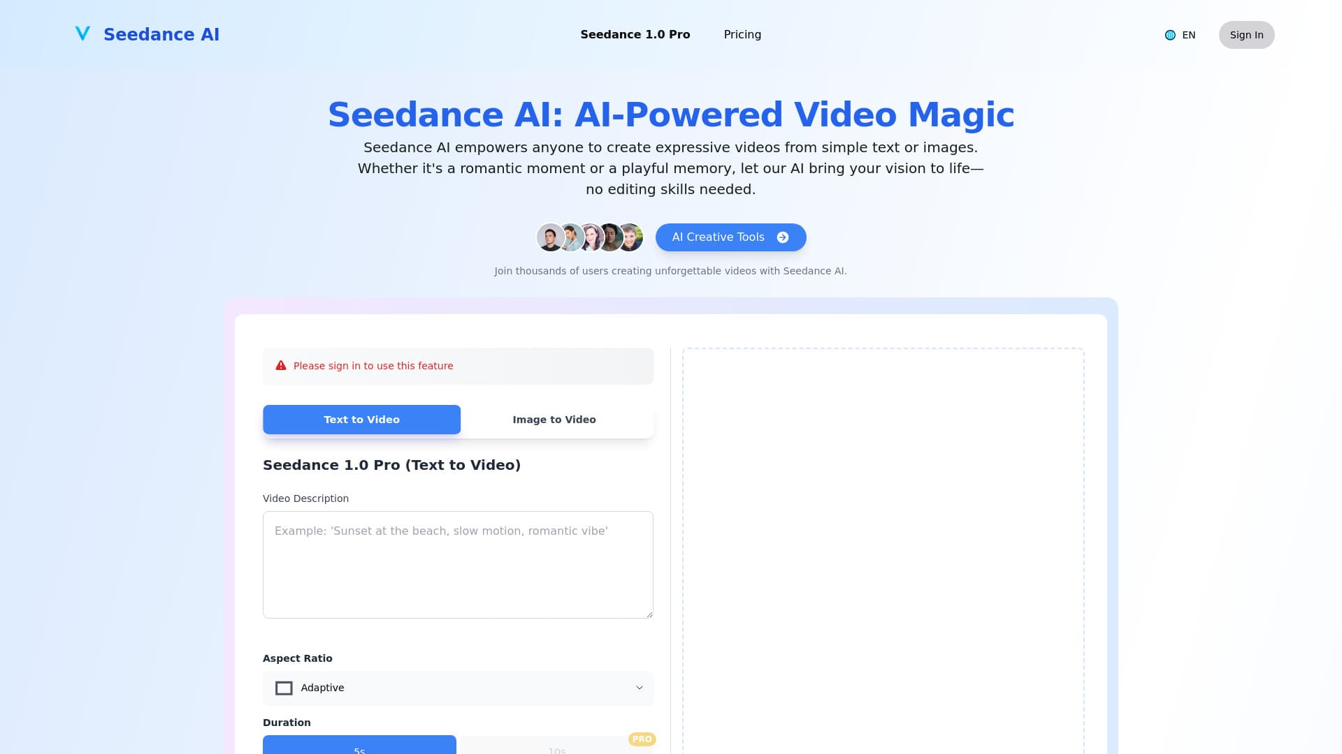 Seedance AI | Seedanceai.app