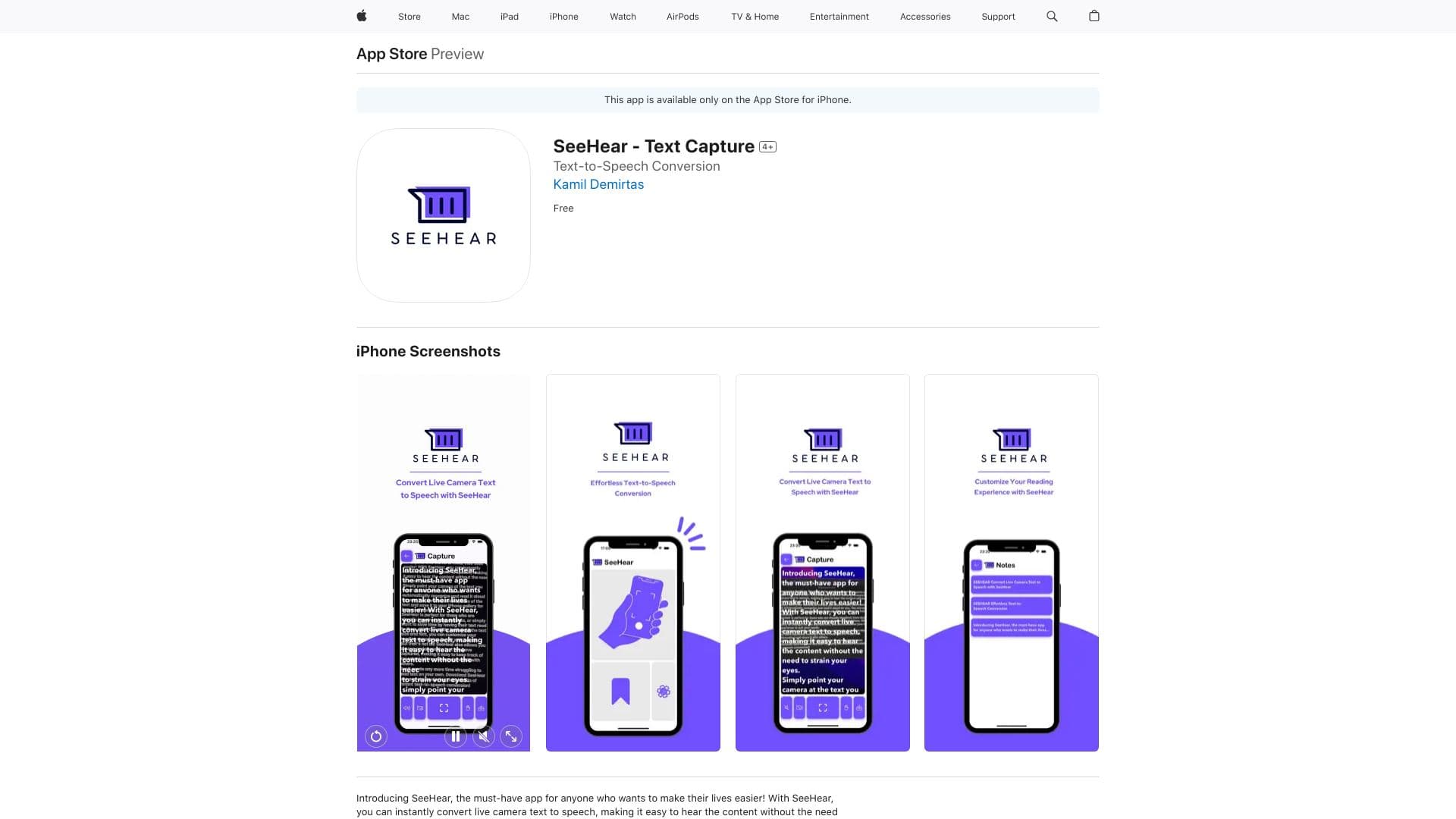 Seehear - Text Capture
