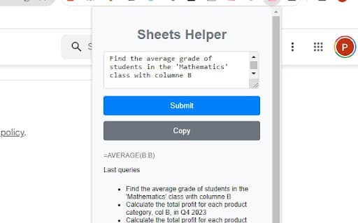 Assistant Sheets