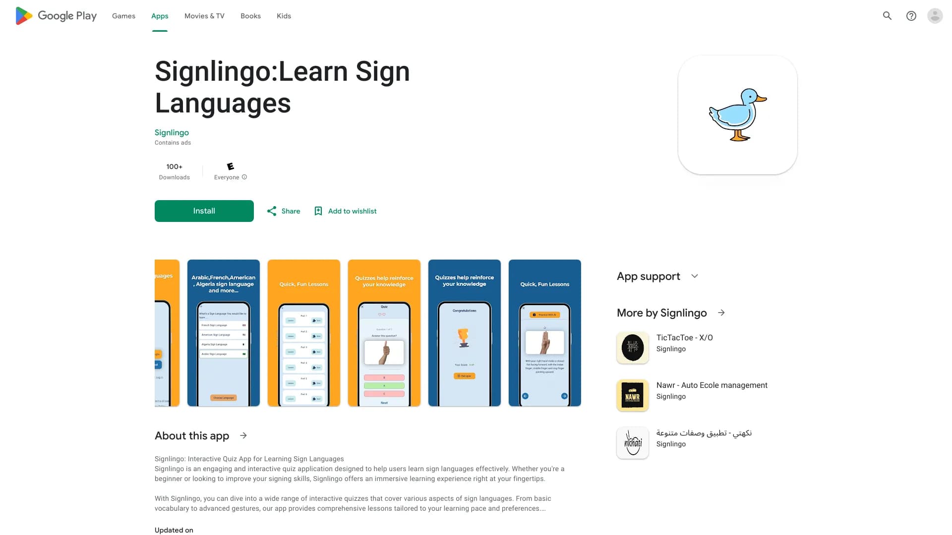 Signlingo: Learn Sign Languages