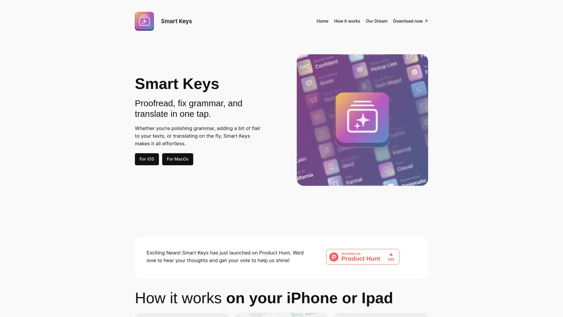 Smart Keys Pour iOS