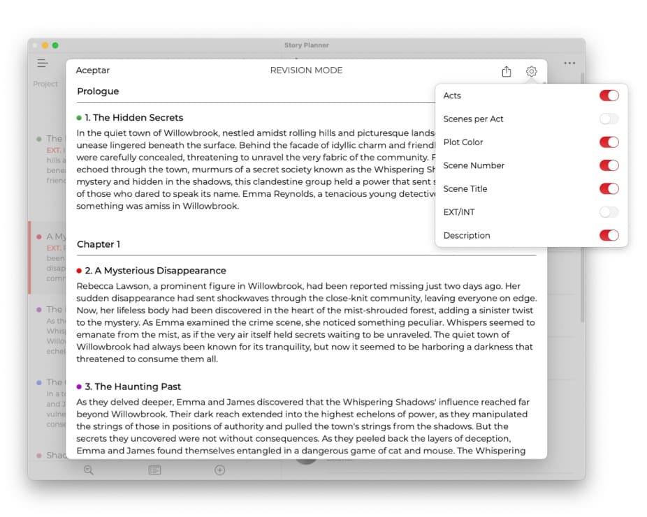 Story Planner for Writers