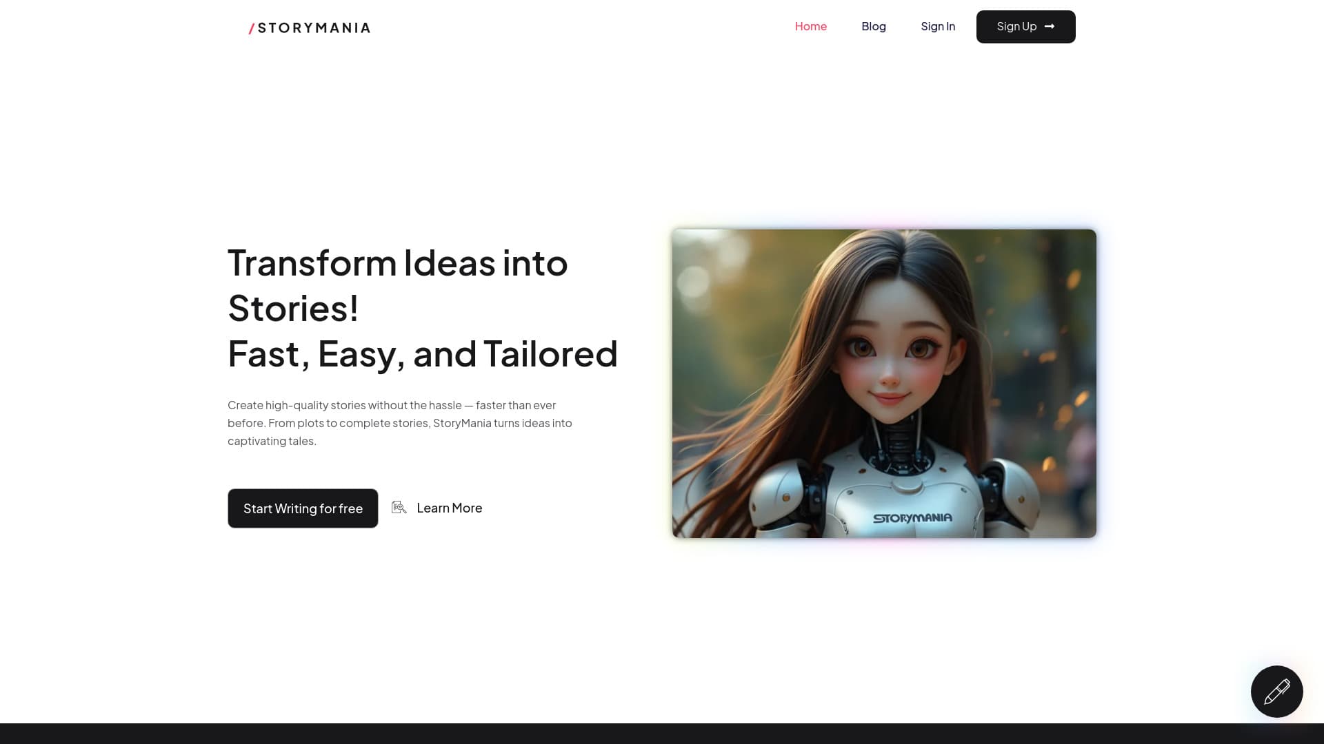 Storymania AI Story Generator