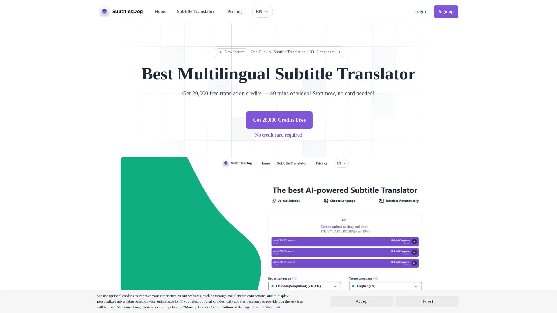 Subtitlesdog - Best AI Subtitle Translator