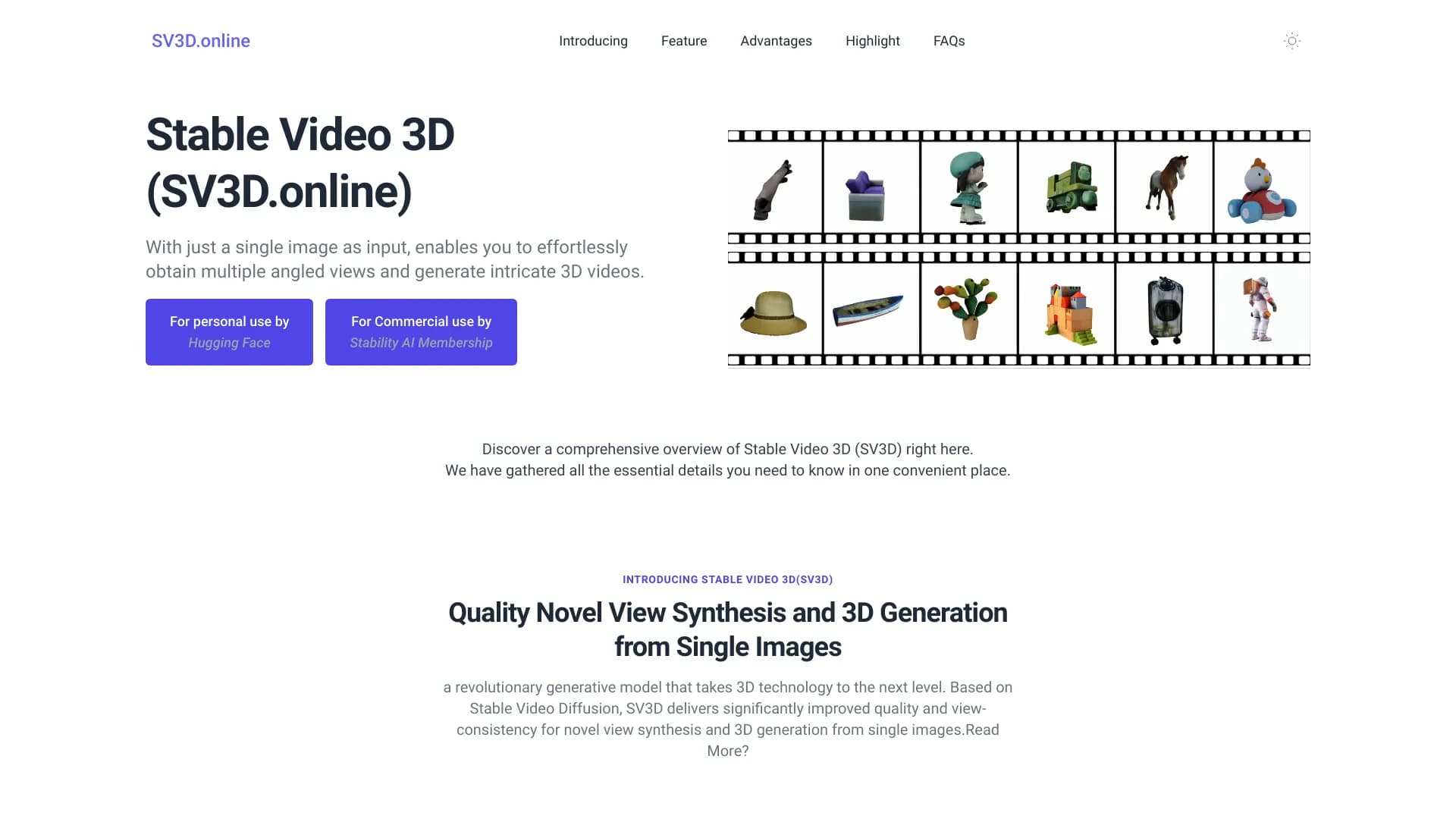 Stable Video 3D (SV3D)