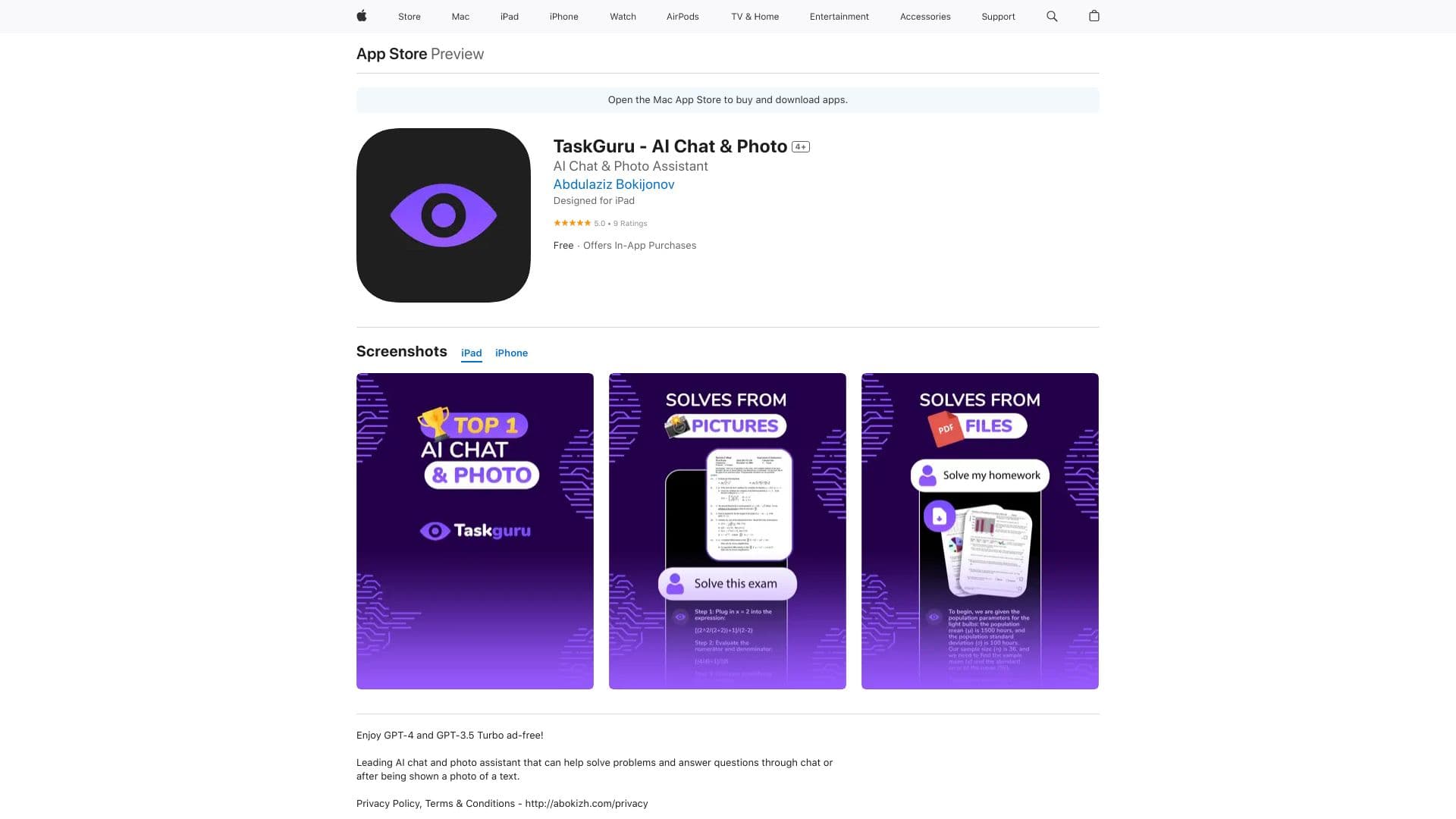 Taskguru - Chat IA & Photo