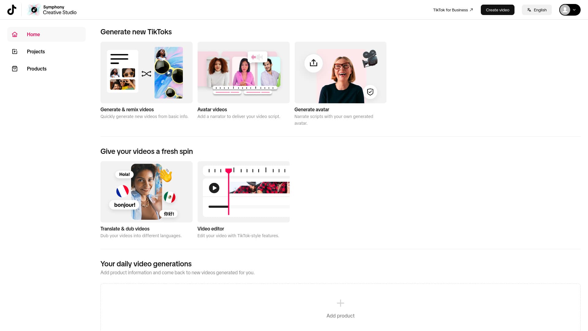 Tiktok Symphony Creative Studio