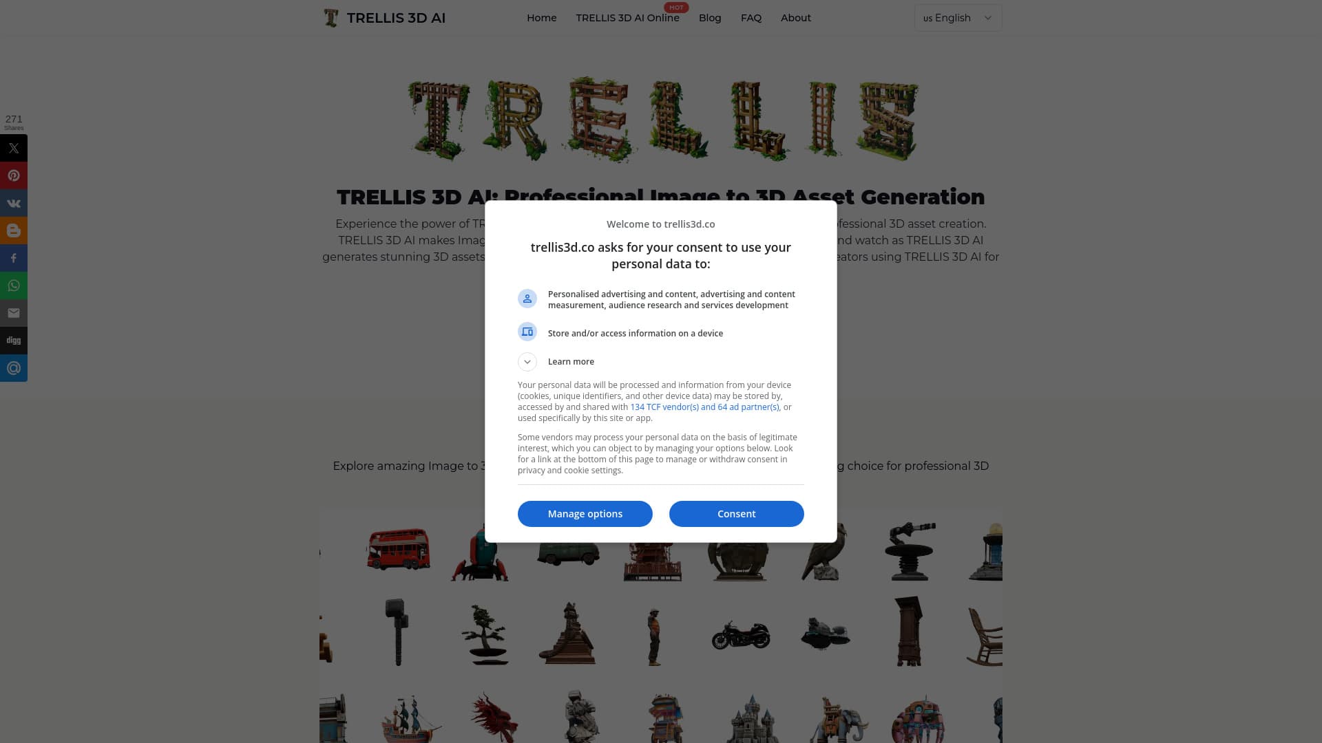 Trellis 3d AI