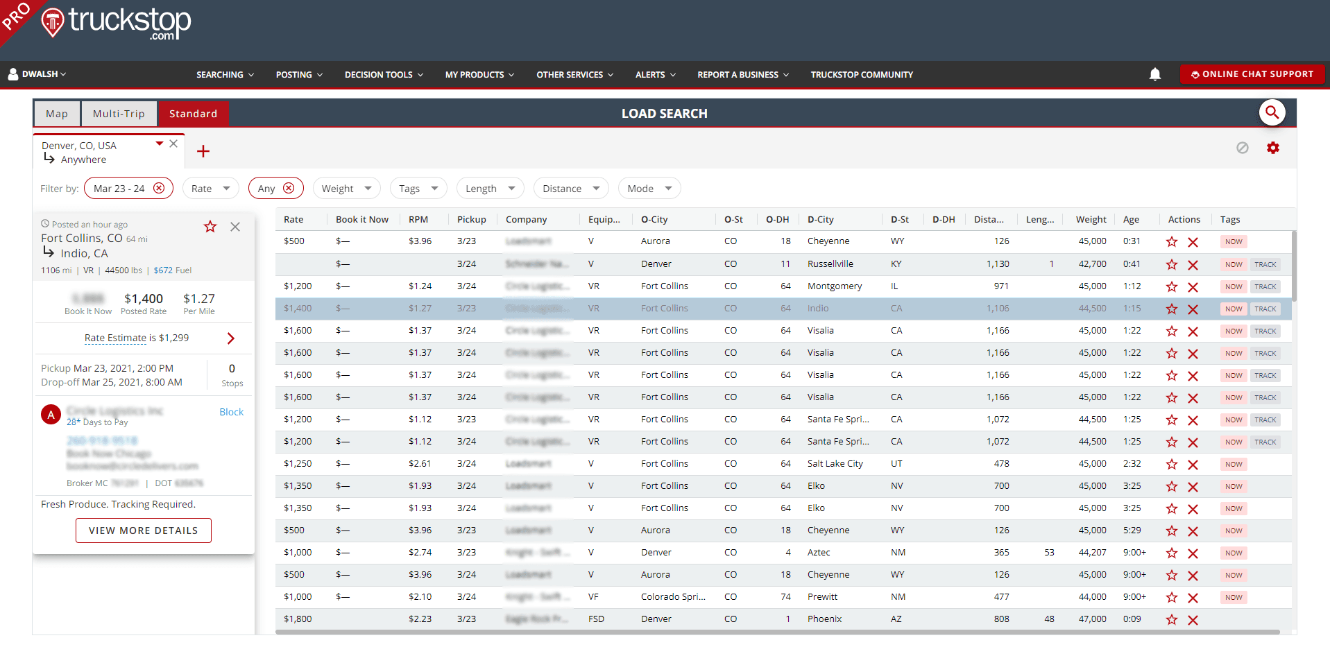 Truckstop Load Board