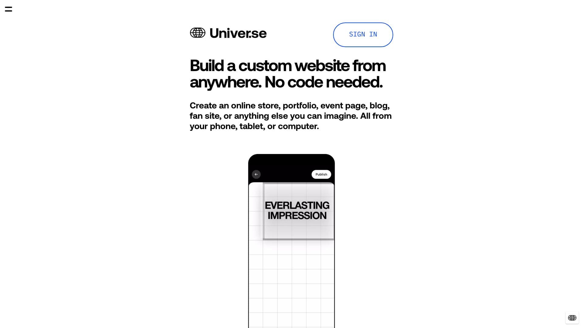 Universe Website Builder