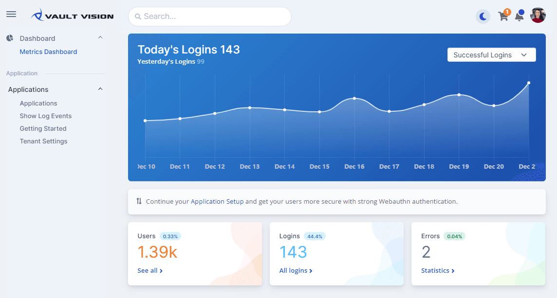 Vault Vision Authentication Platform