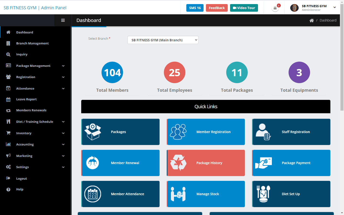 VFitnessClub Gym Management Software