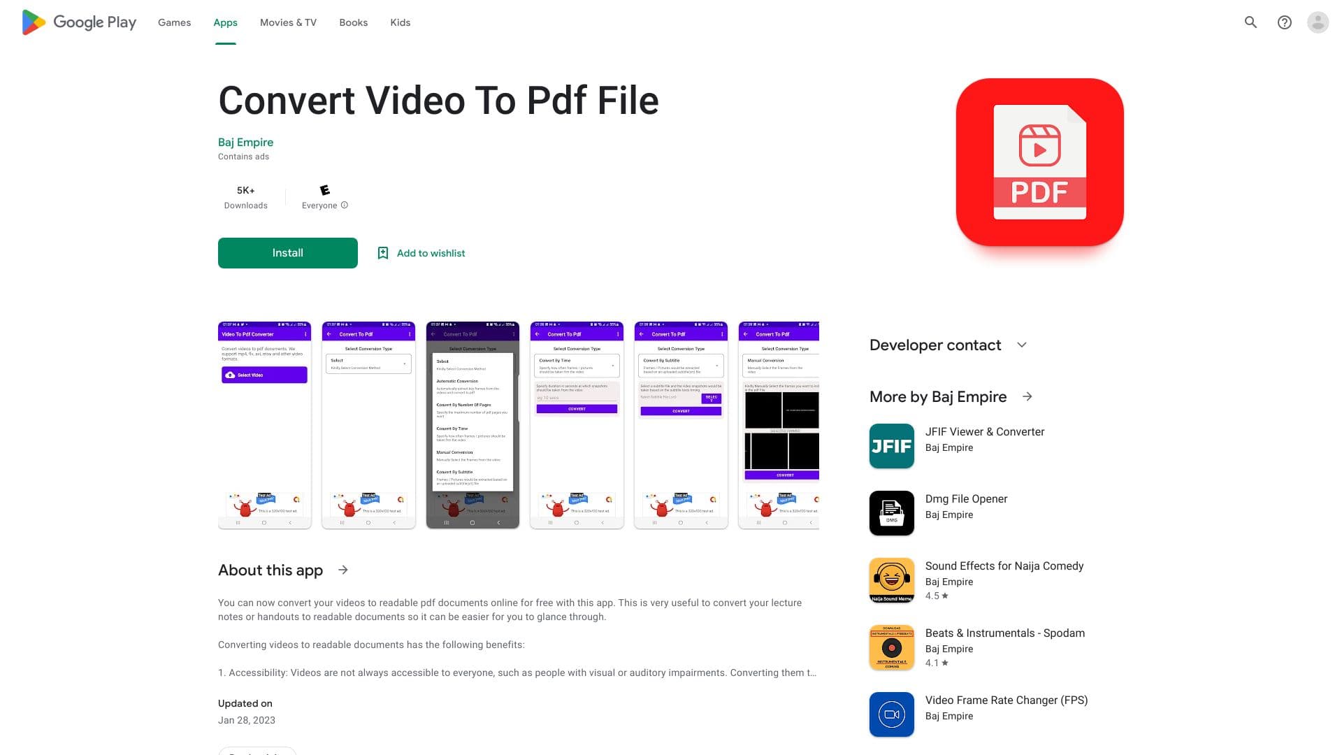 Video in PDF-Datei konvertieren - Apps bei Google Play