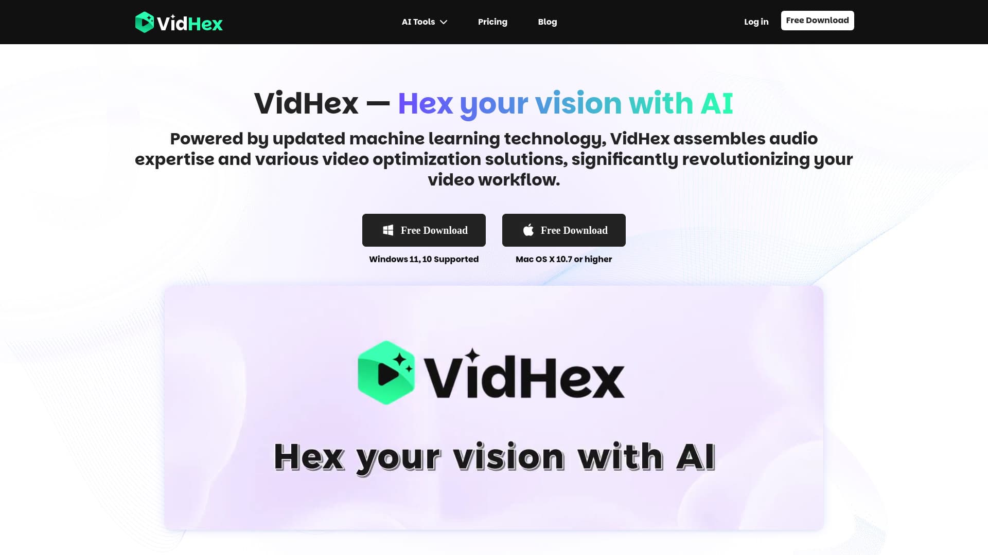 Vidhex AI Video Enhancer