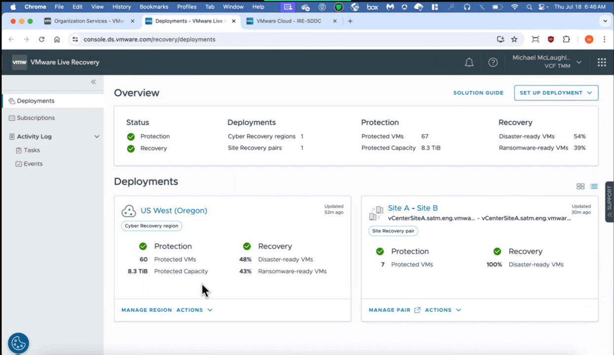 VMware Live Recovery