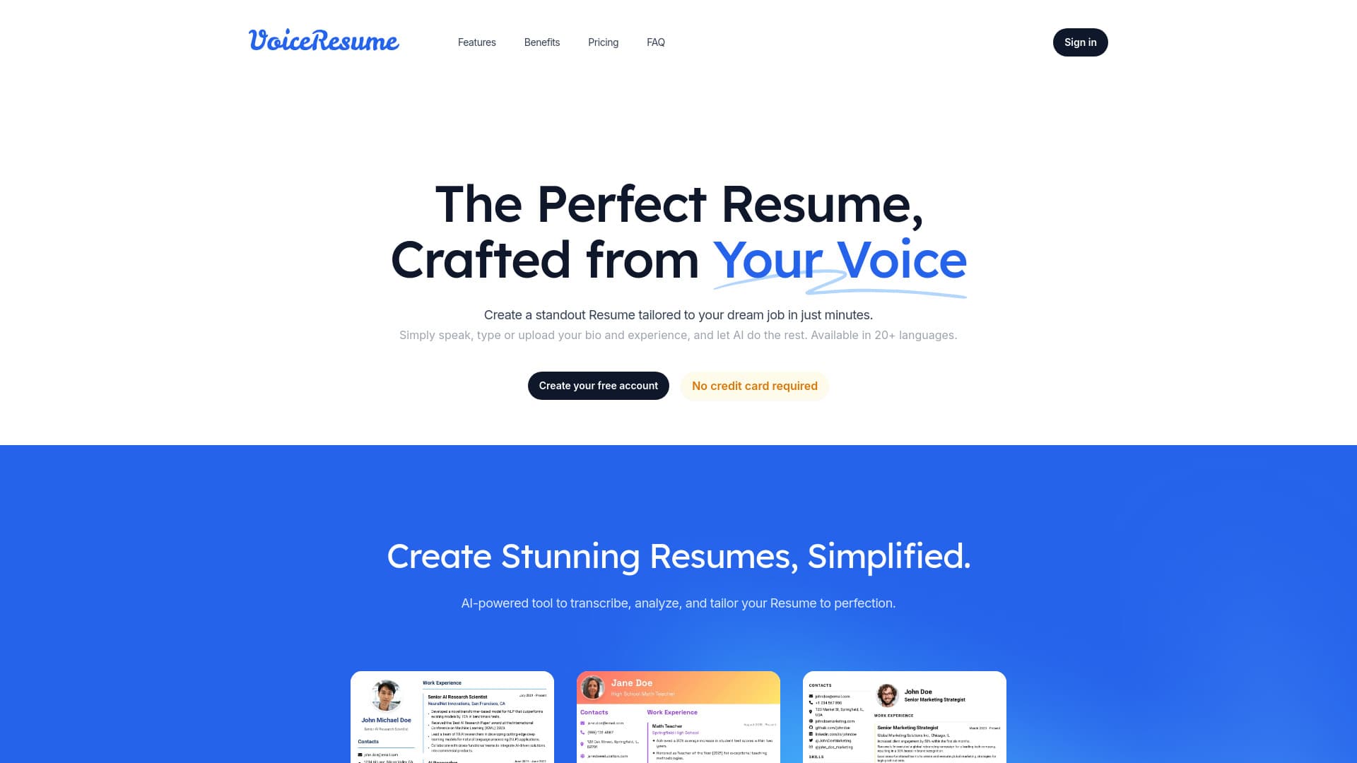 Voiceresume