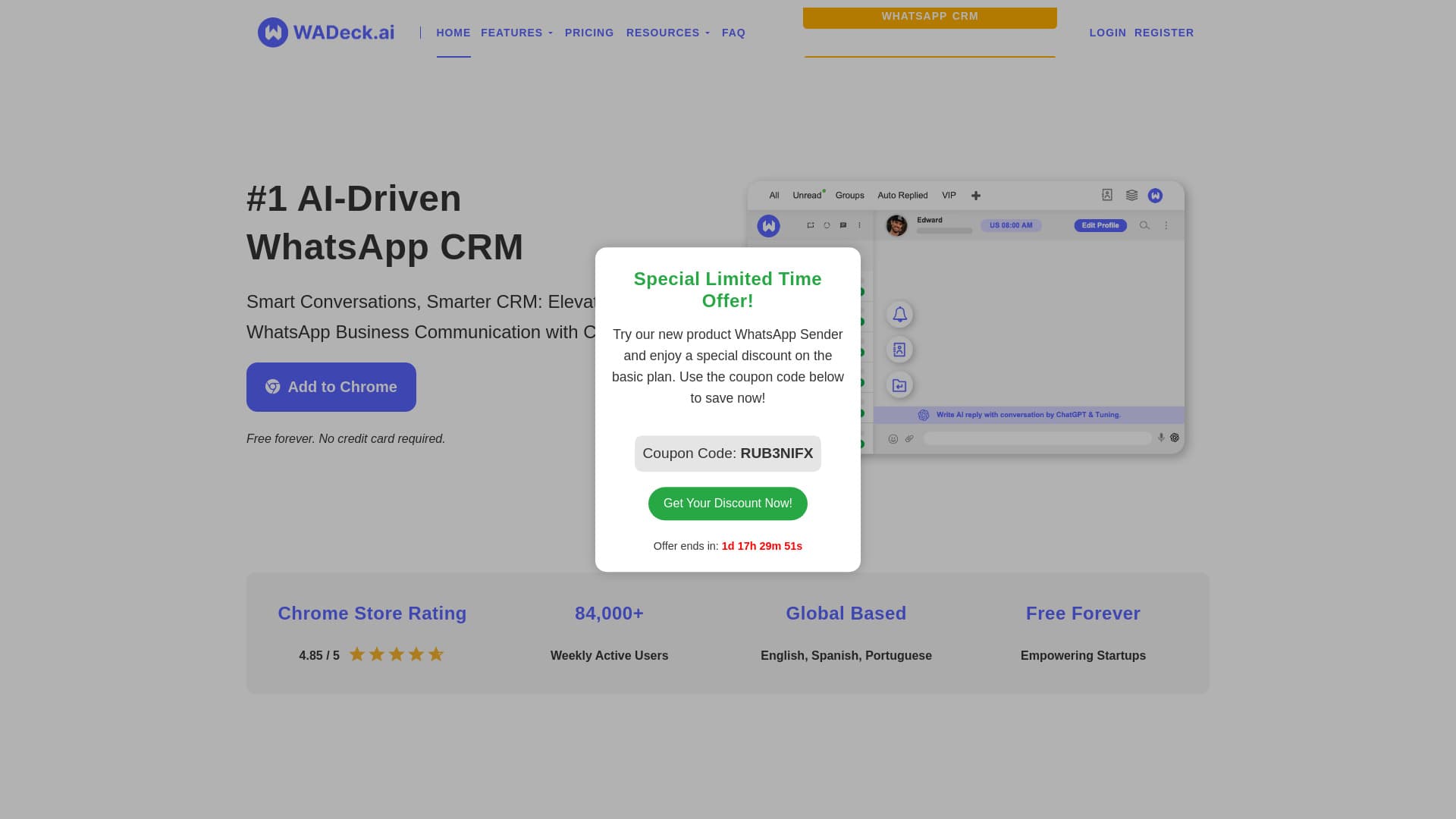 Wadeck - AI Driven Whatsapp Crm