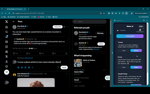 Waiter (whatsapp AI Reiterator)