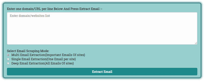 Web Email Extractor