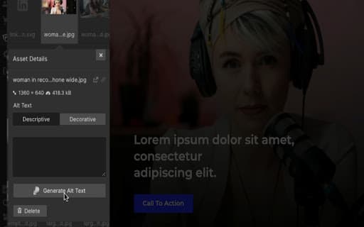 Webflow AI Alt Text Generator