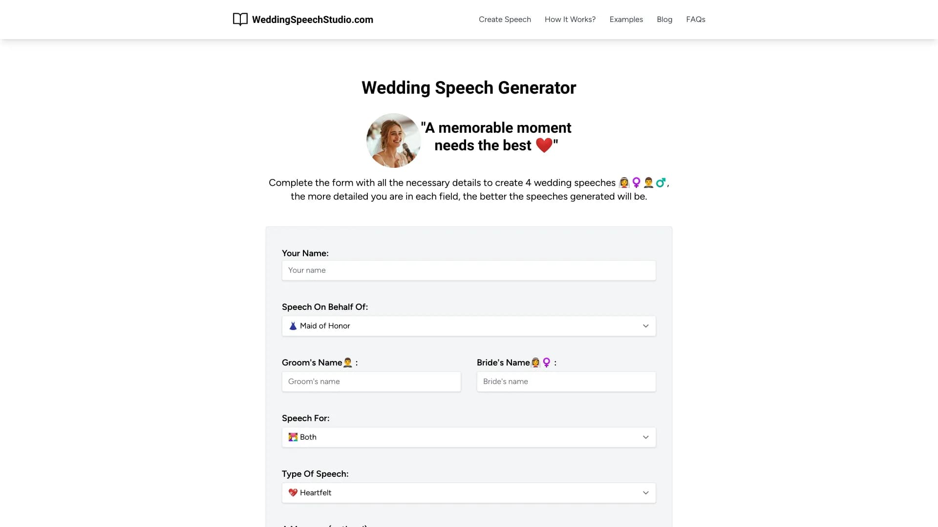 Wedding Speech Studio