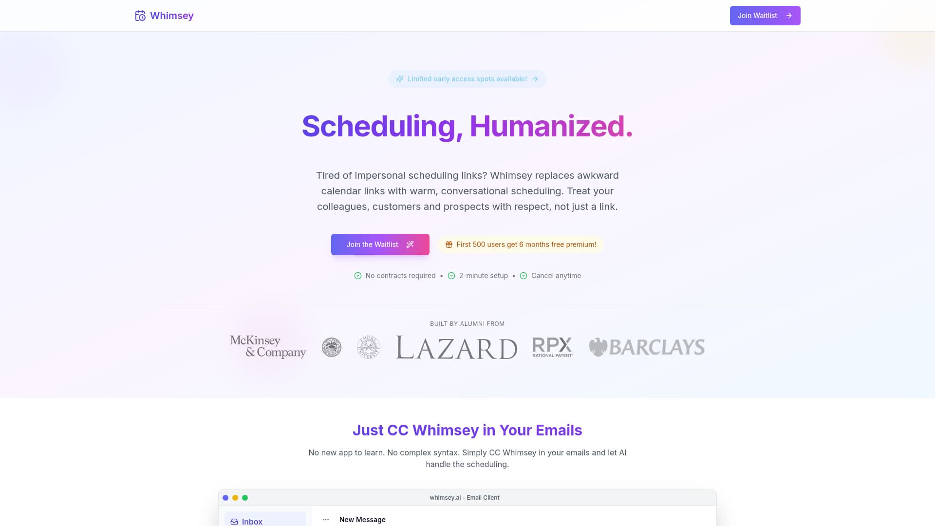 Whimsey: AI Scheduling Assistant